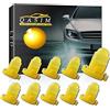 Qasim 10x T4.2 LED COB Lampadine 1SMD Ambra per auto Luce Cruscotto Strumento Tachimetro Pannello DC 12V