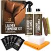 Leather Expert Set per la cura della pelle per divano in pelle, colore neutro - detergente per pelle divano e condizionatore 250 ml - biodegradabile per la cura della pelle per mobili - rimuove gli odori sgradevoli