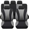 Rebeca Shop Coprisedili Auto Universali LS06, Set Anteriori e Posteriori In Poliestere No Suv (Grigio)
