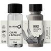 SD COLORS SELENITE GREY 992/7992 - Vernice per ritocchi, 15 ML, per riparazione graffi e scheggiature, codice colore 992/7992 grigio SELENITE (vernice + laccetto)