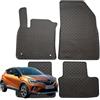 W-Parts TAPPETI - TAPPETINI IN GOMMA 3D TPE NERI PER RENAULT CAPTUR DAL 2019 IN POI
