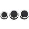 MESKEL interni 3 Pz Auto AC Manopola Per VW Per Golf 5 MK5 Per Jetta Per Tiguan Per Touran Per Passata B6 B7 3C Per Octavia Per A5 Aria Condizionata Manopole Decorazione(Nero)