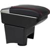 OYHCM Bracciolo Centrale per VW POLO Mk5 6R Vento 2010-2018, Doppio Scomparto, Pelle Nera, Facile da Installare, Accessorio Auto Personalizzato