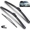 Autopixl Tergicristallo for auto compatibile con Opel Meriva A 2003-2010 Tergicristallo anteriore posteriore for auto Tergicristalli in gomma morbida Parabrezza automatico 24+24+16 2007 2008 2009 (Color :