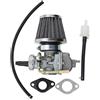 GOOFIT Carburatore 16 PZ16 Moto Cinese con Filtro Aria 35mm Vertical Filtro Carburante Pit Bike sostituzione per XR80 XR80R Atv Quad Motore Scooter e Ciclomotore Go Kart Argento