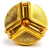 chencheng35 Adatto for Kawasaki Z750 Z 750 Z750S 2005-2009 2010 2011 2012 Moto CNC Tappo serbatoio fluido freno anteriore posteriore Tappo riempimento olio(Oil Cap-Gold)
