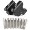 OEXRIG Riser Manubrio Moto Per Royal Per Enfield Per Himalayan Per Scram 411 Himalayan Riser manubrio moto Riser manubrio offset Morsetti Manubrio Moto(Nero)