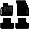 QUEMAR Tappetini Auto compatibili con Range Rover Evoque I 2011-2019/ Kit Tappeti Moquette e Gomma su Misura (Set 2 Anteriori +2 Posteriori)/ Ricami e Colori Personalizzati (Bordo Nero, 2 Ricami)