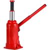 Topolenashop Cric Idraulico a Bottiglia 10 Tonnellate per Auto | Martinetto Sollevatore Idraulico in Metallo con Asta 26 cm | Base Stabile 9x9 cm | Sollevamento Facile e Sicuro