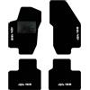 QUEMAR Tappetini Auto per Alfa Romeo 156, Bordo Nero, 4 Ricami | 1997-2007 / Kit Tappeti Moquette e Gomma su Misura / Set 2 Anteriori + 2 Posteriori / Ricami e Colori Personalizzati