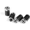 Generic Cappucci delle valvole per pneumatici in alluminio compatibili con Mini Cooper R55 R56 R57 R58 F59 R60 F55 F56 F60 PJ08 (Grigio Union Jack, Fibra di carbonio)