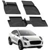 Sahler Tappetini auto compatibili con Ford Puma 2019 - 2026 | 4.5D Premium TPE gomma antiscivolo tappetini in gomma impermeabile auto tappetino nero