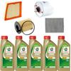 CORMAR KIT TAGLIANDO COMPLETO FILTRI + OLIO CASTROL 5W30 COMPATIBILE CON FORD FIESTA VI 1.4 1.5 TDCi DA 2010