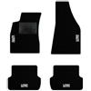 QUEMAR Tappetini Auto compatibili con Audi A4 (B6 B7) 2000-2008 / Kit Tappeti in Moquette e Gomma su Misura (Set 2 Anteriori+2 Posteriori)/Ricami e Colori Personalizzati (Bordo Bianco, 4 Ricami)