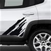 Generico Kit 2 Adesivi fiancata Jee Renegade 4x4 dietro laterale portiere strisce Fuoristrada Fiancate Cofano auto Decal offraod cod.2310 (070 Nero)