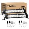 YOJZMA 2Pcs 7 Pollici 30W LED Barra luminosa, Slim Spot Luce di lavoro | 3000LM, Singola Riga, 12V/24V, IP67 Impermeabile, Bianco 6000K, per veicoli offroad, 4x4, camion, pickup, auto, SUV, ATV, UTV