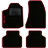 QUEMAR Tappetini Auto per Alfa Romeo 159, Bordo Rosso, Ricami 1 | 2005-2011 / Kit Tappeti Moquette e Gomma su Misura / Set 2 Anteriori + 2 Posteriori / Ricami e Colori Personalizzati