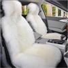 DSSJDKH Coprisedili Auto In Peluche Caldo, Universali, In Pelliccia Lana Lunga, Per Sedili Anteriori, Cuscini Protezione Per Accessori Seggiolino Set Copri-Sedile Universale(1pc Pure white)
