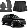 OMAC Tappetini & Vasca Baule Set compatibile con Audi Q5 FY 2017-2024 Gomma Nero TPE 5X