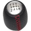 Generic Pomello del cambio for auto for ALFA for ROMEO 147 for SPIDER 2005-2011 Pomello del cambio in pelle con cambio manuale a 5/6 velocità con ghetta e adattatore(C)