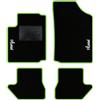 QUEMAR Tappetini Auto per Citroen C3 Pluriel, Bordo V.Acido, 2 Ricami | 2003-2011 / Kit Tappeti Moquette e Gomma su Misura / Set 2 Anteriori + 2 Posteriori / Ricami e Colori Personalizzati