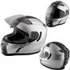 A-Pro, casco integrale, casco moto, casco scooter, casco con visiera, colore argento L