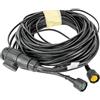 UNITRAILER Cavo Elettrico per Rimorchio Lungo 8m Installazione Elettrica Fascio di Cavi Cablaggio Luci Fanali Posteriori Presa 13 Poli Connettore a Baionetta 8 Pin
