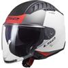 LS2, Casco Moto Jet COPTER II URBANE Matt White Red, XS