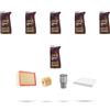 HOFFCAR Kit tagliando 4 FILTRI e 6L OLIO M compatibile con Toyota Corolla IX Verso 2.2 D-4D 100kw Dal 2005