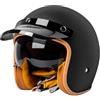 WZGGTEAM Mezzo Casco da Moto, 3/4 Casco Jet Vintage Aperto per Uomini e Donne Adulti, Casco Demi-Jet Omologato ECE con Occhiali con Visiera