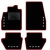 QUEMAR Tappetini Auto per Ford Puma dal 2019, Bordo Rosso, 4 Ricami | anche Hybrid / Kit Tappeti Moquette e Gomma su Misura / Set 2 Anteriori + 2 Posteriori / Ricami e Colori Personalizzati