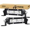 RIGIDON 2x 10cm 4 pollici 15W slim led light, barra di illuminazione led | 12V 24V, faretti luce spotlight, per auto trattore camion ATV barca 4x4 veicoli offroad, 6000K bianca, faretti fendinebbia