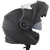 BHR Casco Moto Modulare BHR 836 FLIP-UP, Casco Moto Apribile Omologato ECE 22.06 Con Schermo Parasole, Doppia Visiera Antigraffio e Sgancio Micrometrico, Utilizzo Touring e Cittadino, Nero Opaco S