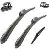 Autopixl Tergicristallo for auto compatibile con Jeep Compass MK2 MP/552 2016-2020 Tergicristallo anteriore posteriore for auto Tergicristalli in gomma morbida Parabrezza automatico 24+18+10 2019 (Color :