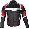 WinNet Giubbotto di pelle da moto con protezioni omologate