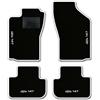 QUEMAR Tappetini Auto per Alfa Romeo 147, Bordo Bianco, 4 Ricami | 2000-2012 / Kit Tappeti Moquette e Gomma su Misura / Set 2 Anteriori + 2 Posteriori / Ricami e Colori Personalizzati