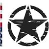 generisch USA 283/17 - Set di 2 adesivi a forma di stella, colore: nero opaco, 30 x 30 cm