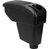 ZENVI Braccioli Compatible with Renault Dacia Clio Braccioli 2005-2018 Console Centrale Organizer Immagazzinaggio Scatola Utilizzabile Per Autisti Supporto Gomito(Stile Nero)