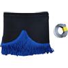 KRAM-TRUCK Tendina per camion con nappe - Parasole per camion - Protezione solare per tutte le marche di camion (nero, nappe blu)