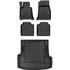 MOTOS Set di tappetini in gomma e tappetini per il bagagliaio per BMW Serie 3 Gran Turismo F34 2013-2021 Migliorare il comfort di viaggio con tappetino antiscivolo auto 3D- tappetini per tutte le stag