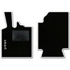 QUEMAR Tappetini Auto compatibili con Smart Fortwo W451 2007-2014 / Kit Tappeti in Moquette e Gomma su Misura (Set 2 Anteriori) / Ricami e Colori Personalizzati (1 Ricamo, Bordo Bianco)