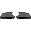 GTOQEV Per Audi A4 S4 A5 S5 B8 8K, A6 S6 4F C6, A8 S8 D3, Q3 SQ3 2012-2015, A3 8P Copertura Specchietto Retrovisore Laterale Con Corno Nero(Black)