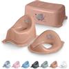 DOCARI set da toilette per bambini 3in1 bambina pesca da 1 anno - composto da vasino + sgabello + attacco per il water