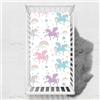 Odot Lenzuolo con angoli Lenzuola Carrozzina Neonato, Stampa di Unicorno Bambino Cotone Coprimaterasso, Lenzuola per Culla Babybay (100x135 cm,Arcobaleno)