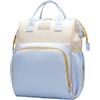 Chickwin Borsa Zaino Fasciatoio Neonato, Borsa Pieghevole per Culla, Zainetto Fasciatoio Grande Multifunzione Borsa Bebè per Mamma e Papà (Blu,38 * 25 * 17cm)