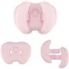 Blublu Park Cuscino da viaggio 2 in 1 per bambini, a forma di banana, regolabile, supporto per collo e testa, cuscino per seggiolino auto, per bambini da 3 a 12 mesi, rosa