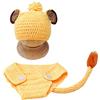 Ldabrye Costume Da Foto Neonato A Maglia Cappello Leone E Slip Per Cortometraggi Fotografici Tiri Vestiti Oggetti All'uncinetto Set Costume Set Neonato