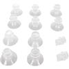 Garosa Inserti per Flangia 10 Pezzi 13mm 15mm 17mm 19mm 21mm, Accessori Tiralatte Ricambi Flangia con Doppio Anello Silicone, Parti di Ricambio Universali