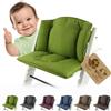 ninna-nanna by Bambiniwelt Sitzkissen Federe di ricambio Set di cuscinetti per seduta compatibile con Stokke Tripp Trapp per seggiolone Mod. 1 (verde chiaro melange, verde chiaro)