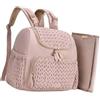 vreplrse Zaino multifunzionale per donne, borsa per pannolini con fasciatoio, borsa per il cambio del pannolino, leggera, grande capacità, per maternità e cura del bambino, Rosa